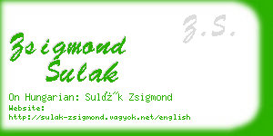 zsigmond sulak business card